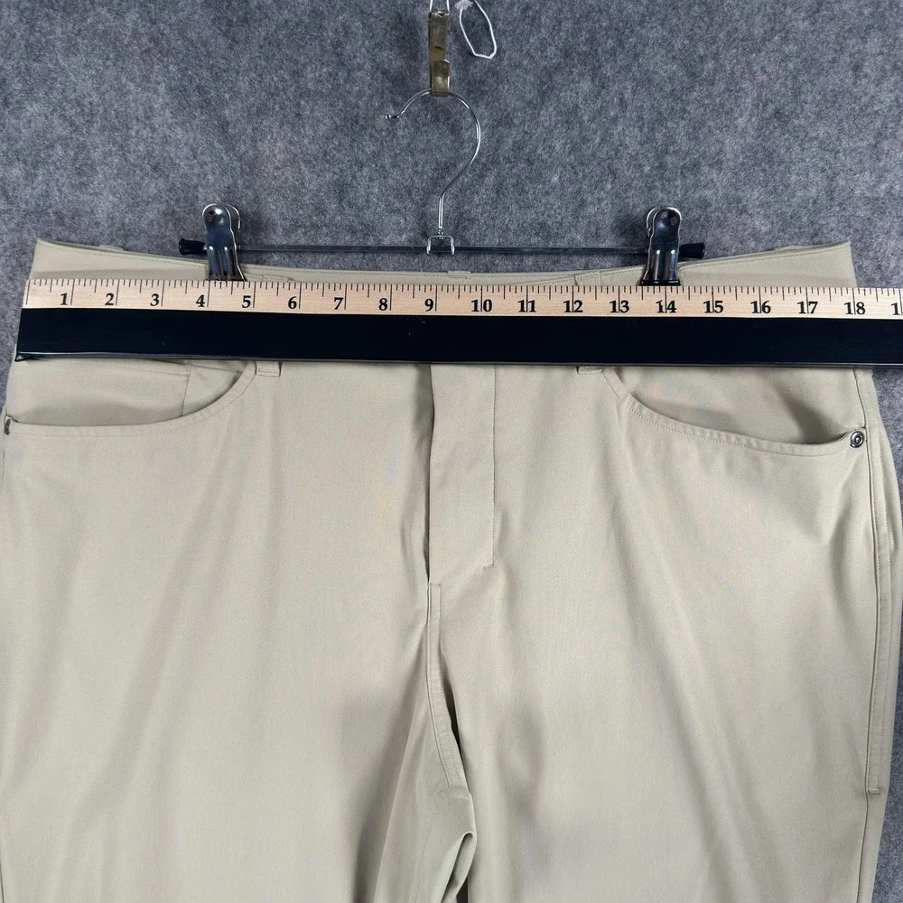Lululemon ABC 5 Pocket Pants Mens 35x31 Beige‎ Stretch Chino Golf